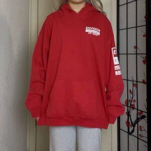 Red Graphic Envision Hoodie Jacket Pullover